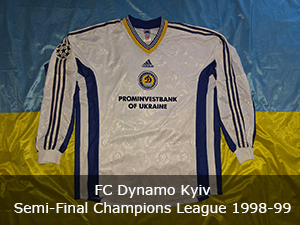 adidas fc dynamo kyiv champions league 1998/99 shirt jersey trikot
